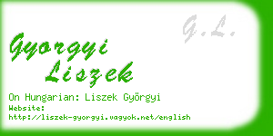 gyorgyi liszek business card